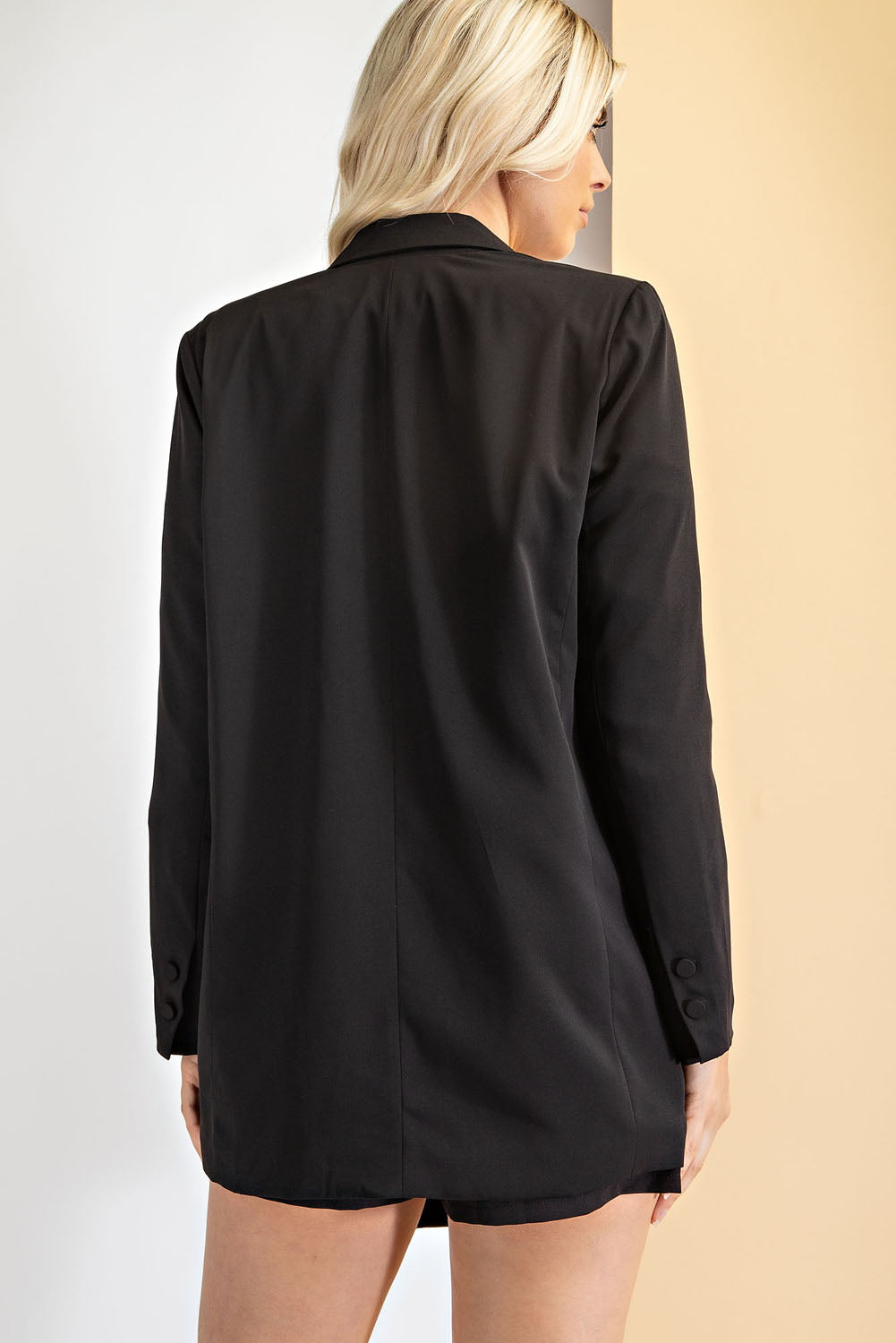 Black Satin Blazer