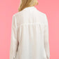 Off-White Top with Neck Tie