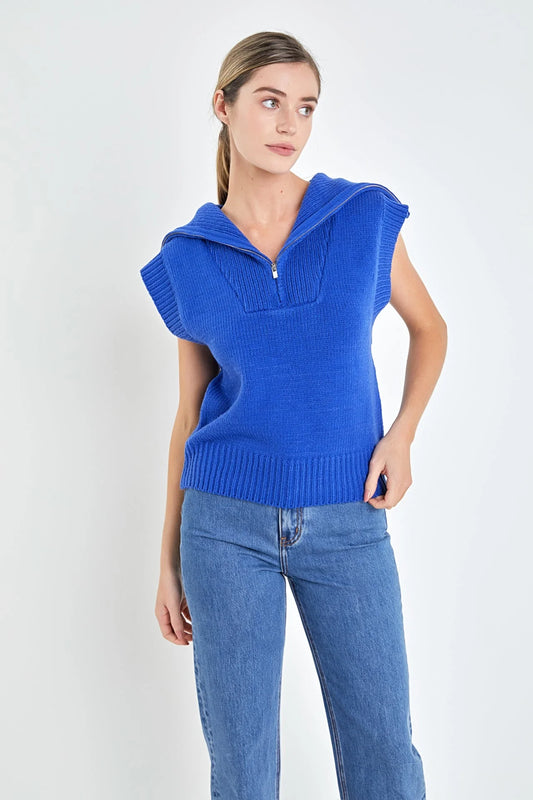 Royal Zip Mock Neck Vest