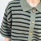 Olive Stripe Short SET