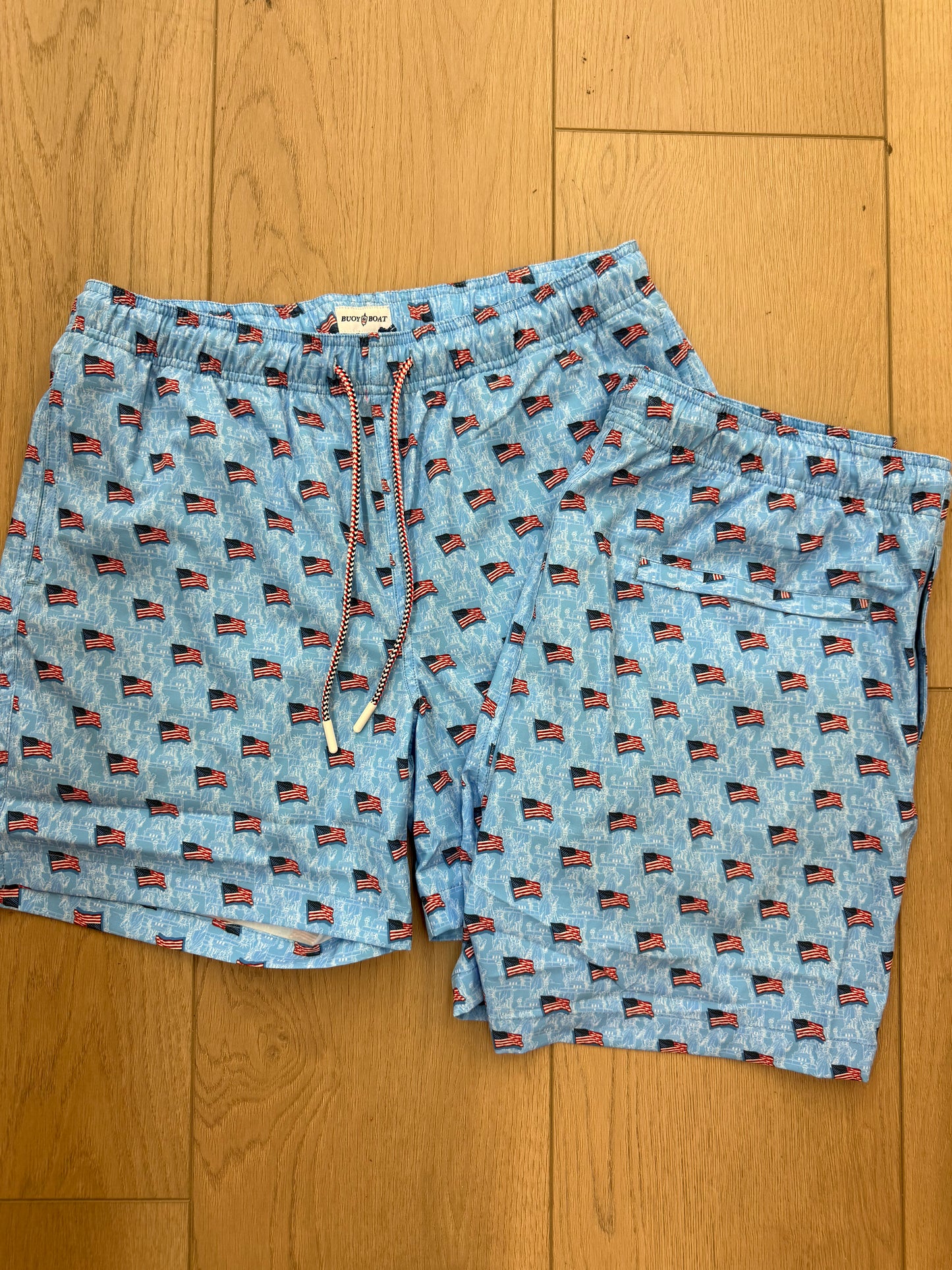 American Flag Swim Trunks