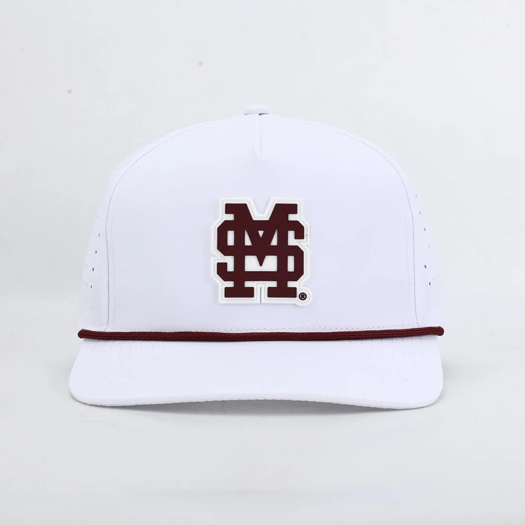 Mississippi State White Performance Rope Hat