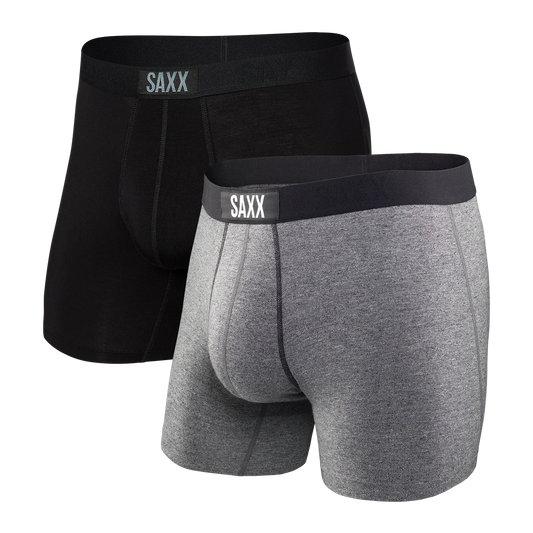 Vibe Boxer Brief 2 Pack - Black/Grey