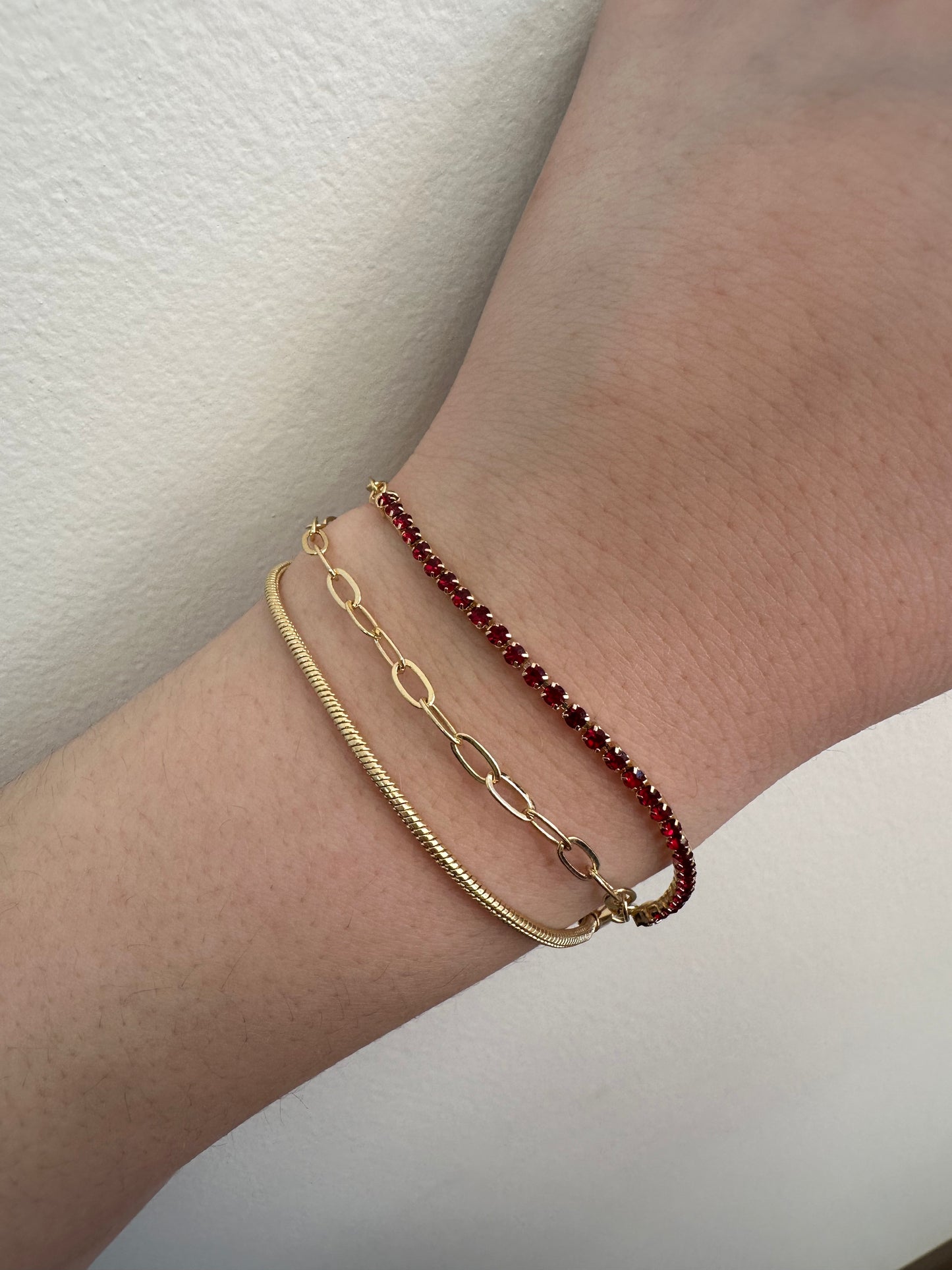 Red and Gold Bracelet Set of 3
