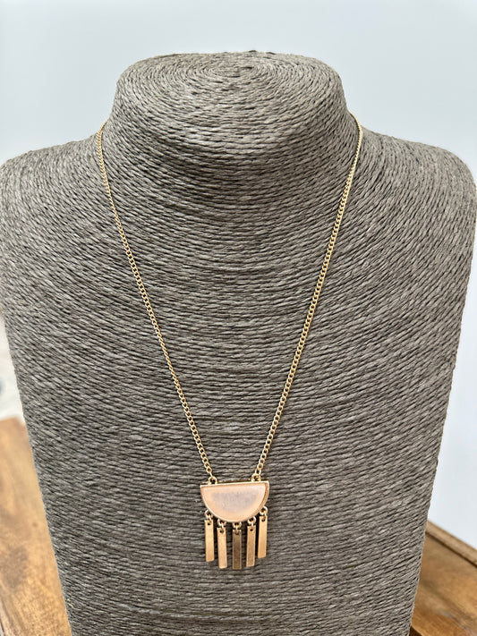 Half Circle Fringe Necklace