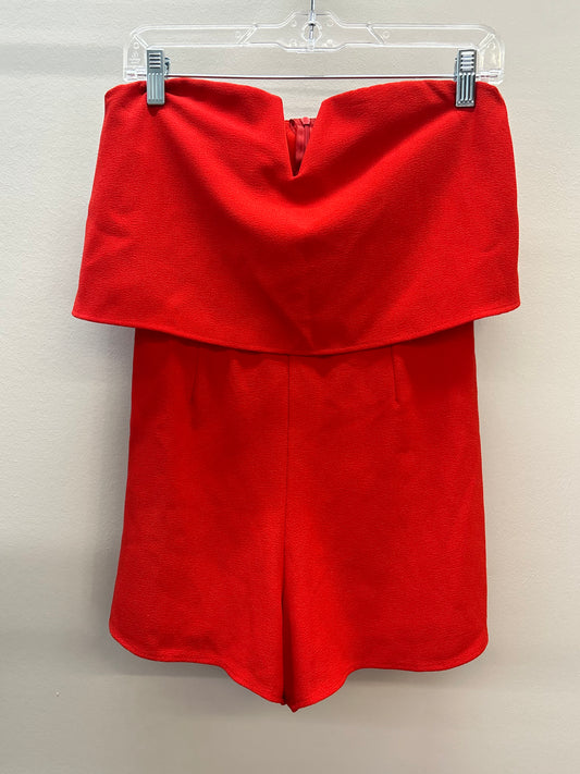 GR*0017 Red Strapless Romper - Small
