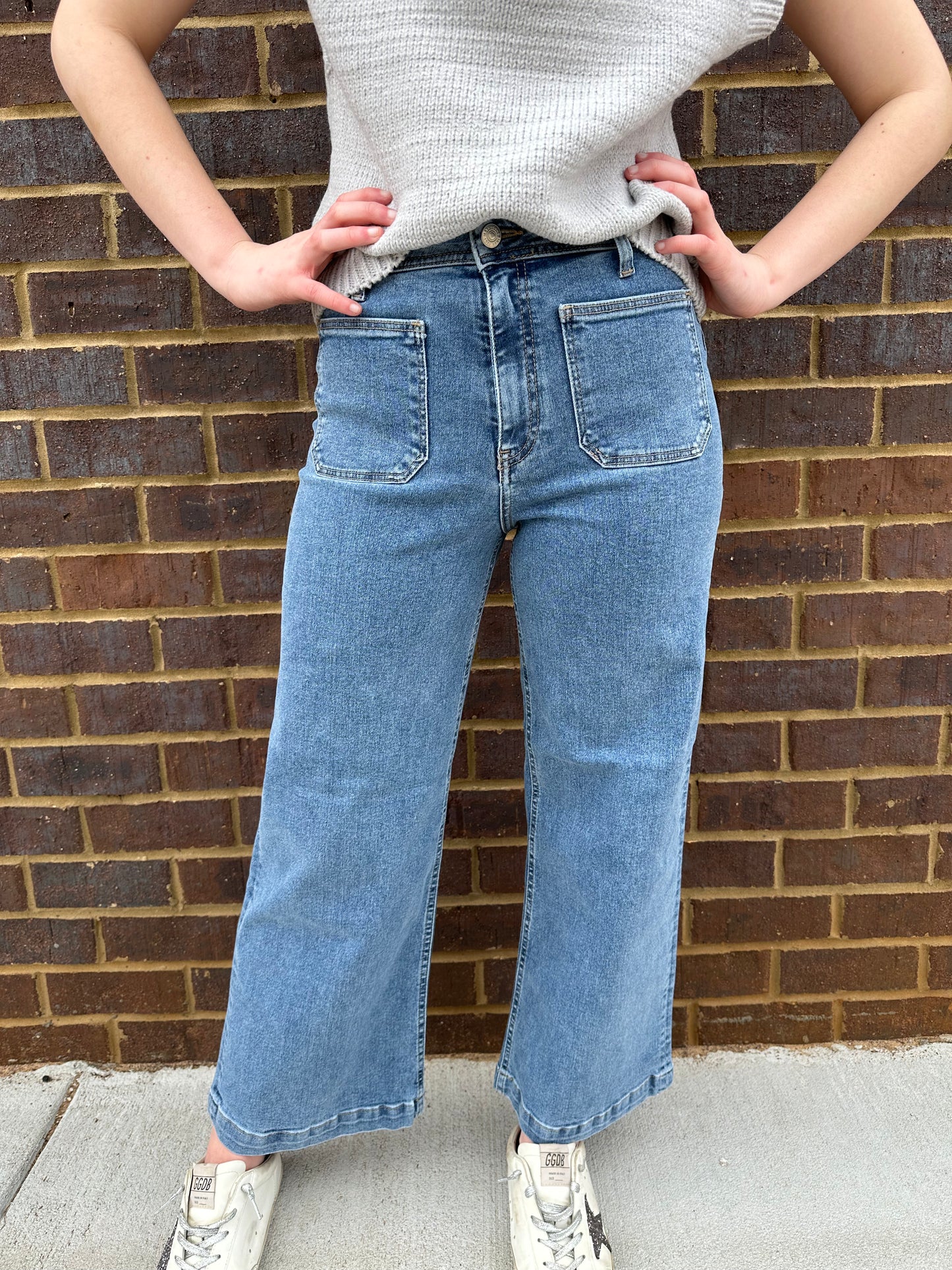 Paloma Mid Brushed Flex Blue Jeans