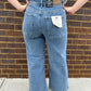 Paloma Mid Brushed Flex Blue Jeans
