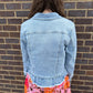 Ruffle Bottom Denim Jacket