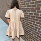 Cream Tiered MIni Dress