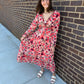 Pink Floral Maxi Dress