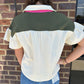 Cream/Olive French Terry Top