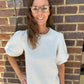 Pearl Trim Tweed Top