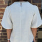 Pearl Trim Tweed Top
