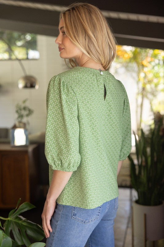 Green Detailed Top