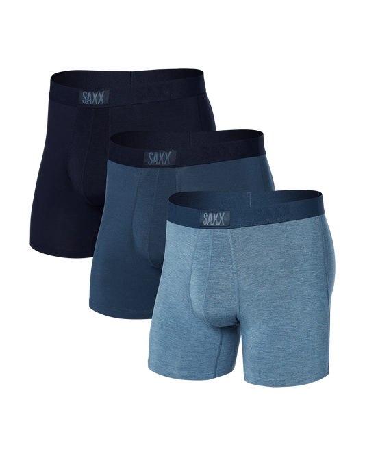 Vibe Boxer Brief 3 Pack - Stone/Dk Denim/Maritime