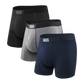 Ultra Boxer Brief 3 Pack - Black/Grey/Navy
