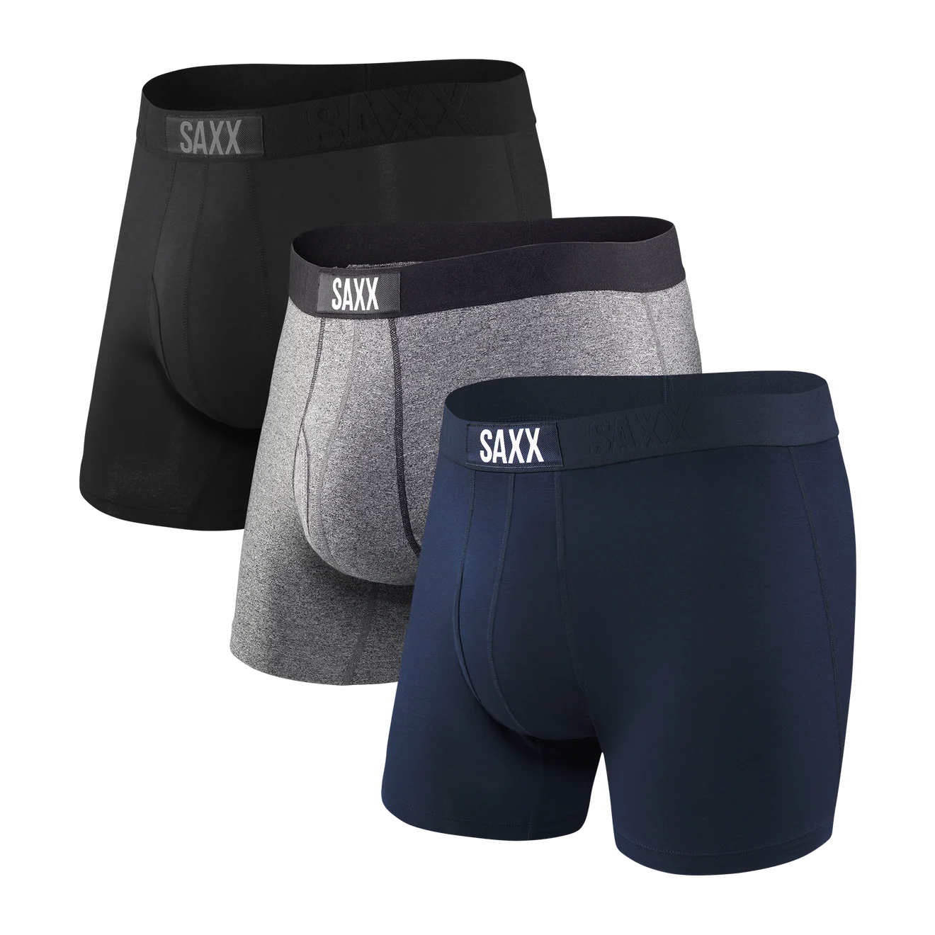 Ultra Boxer Brief 3 Pack - Black/Grey/Navy