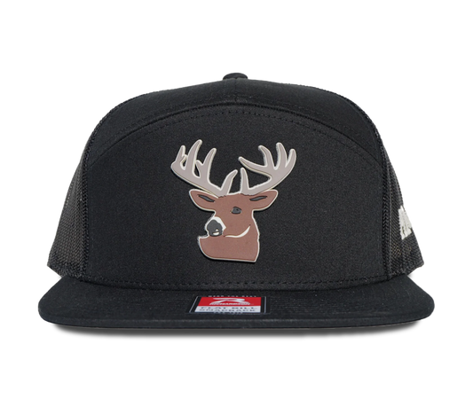 The Trophy Buck Black Out 7 Panel Hat