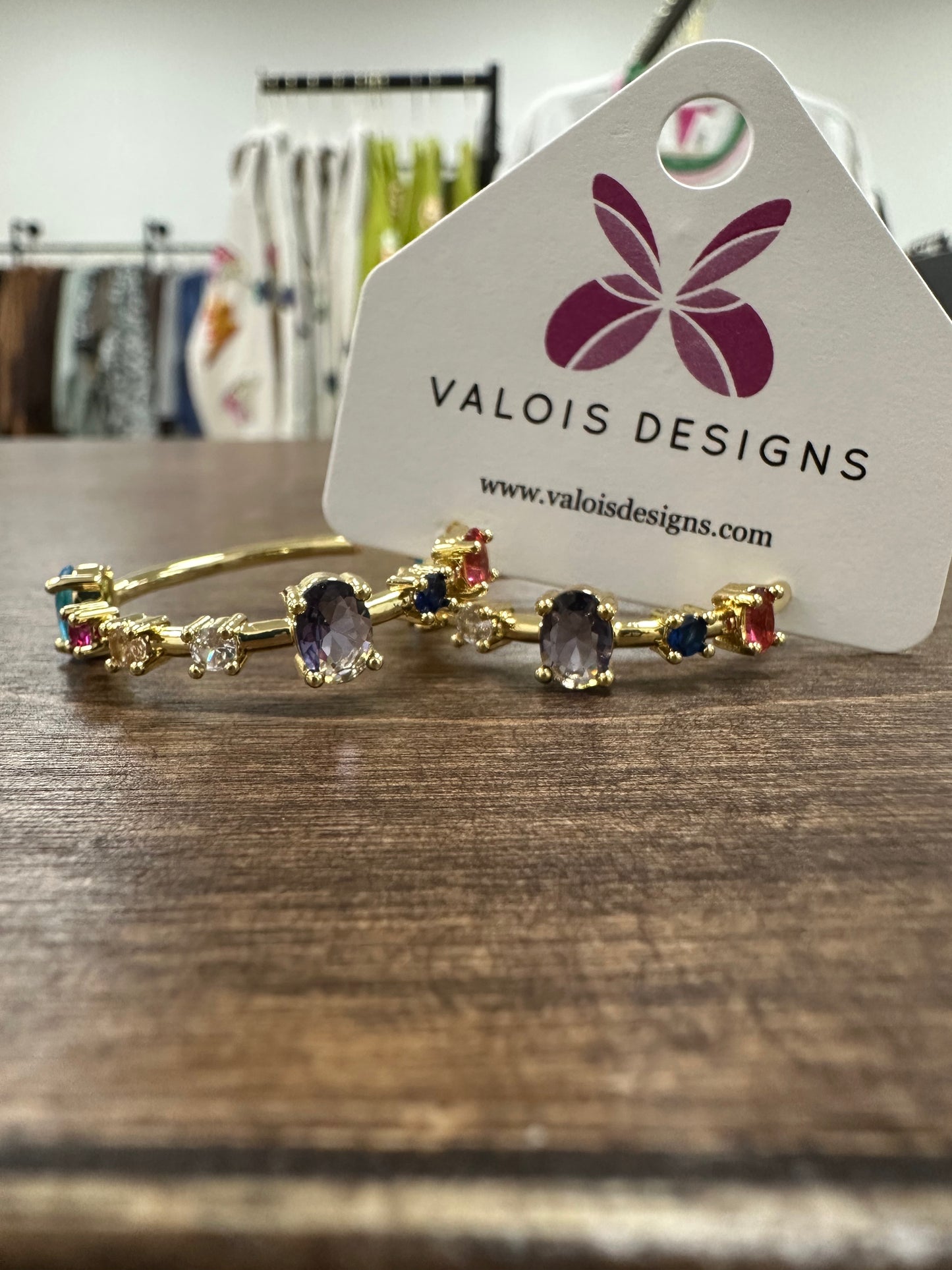 Gem Hoop Earrings