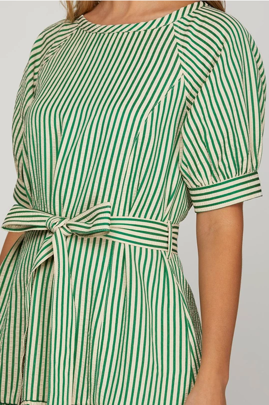 Green Striped Dress