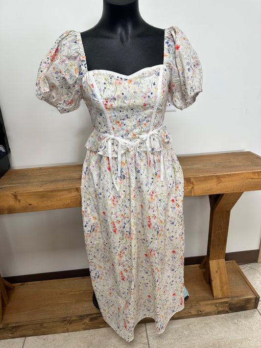 Ivory Floral Dress