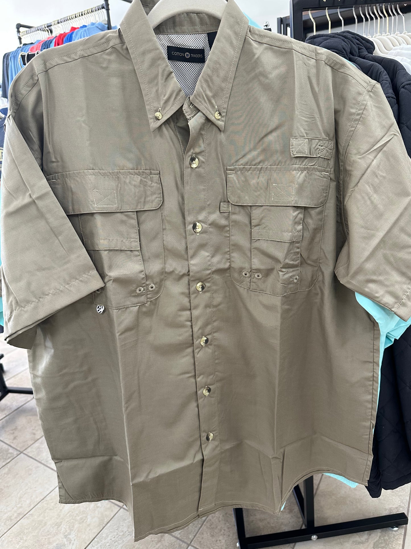 Stone Button-up Fishing Top