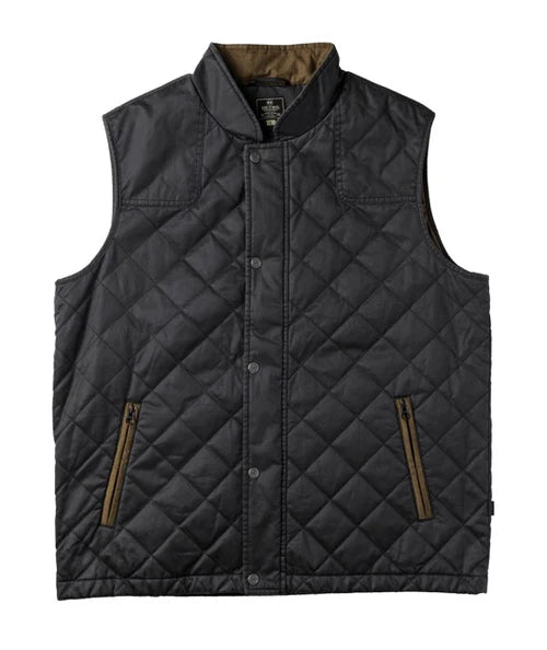 Warner Quilted Vest: Black