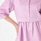 Lilac Puff Sleeve Shirt Dress