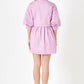 Lilac Puff Sleeve Shirt Dress