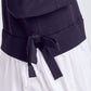 Side Tie Mixed Media Mini Dress
