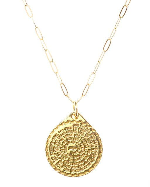 Lord's Prayer Medallion Chain Necklace