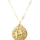 Lord's Prayer Medallion Chain Necklace