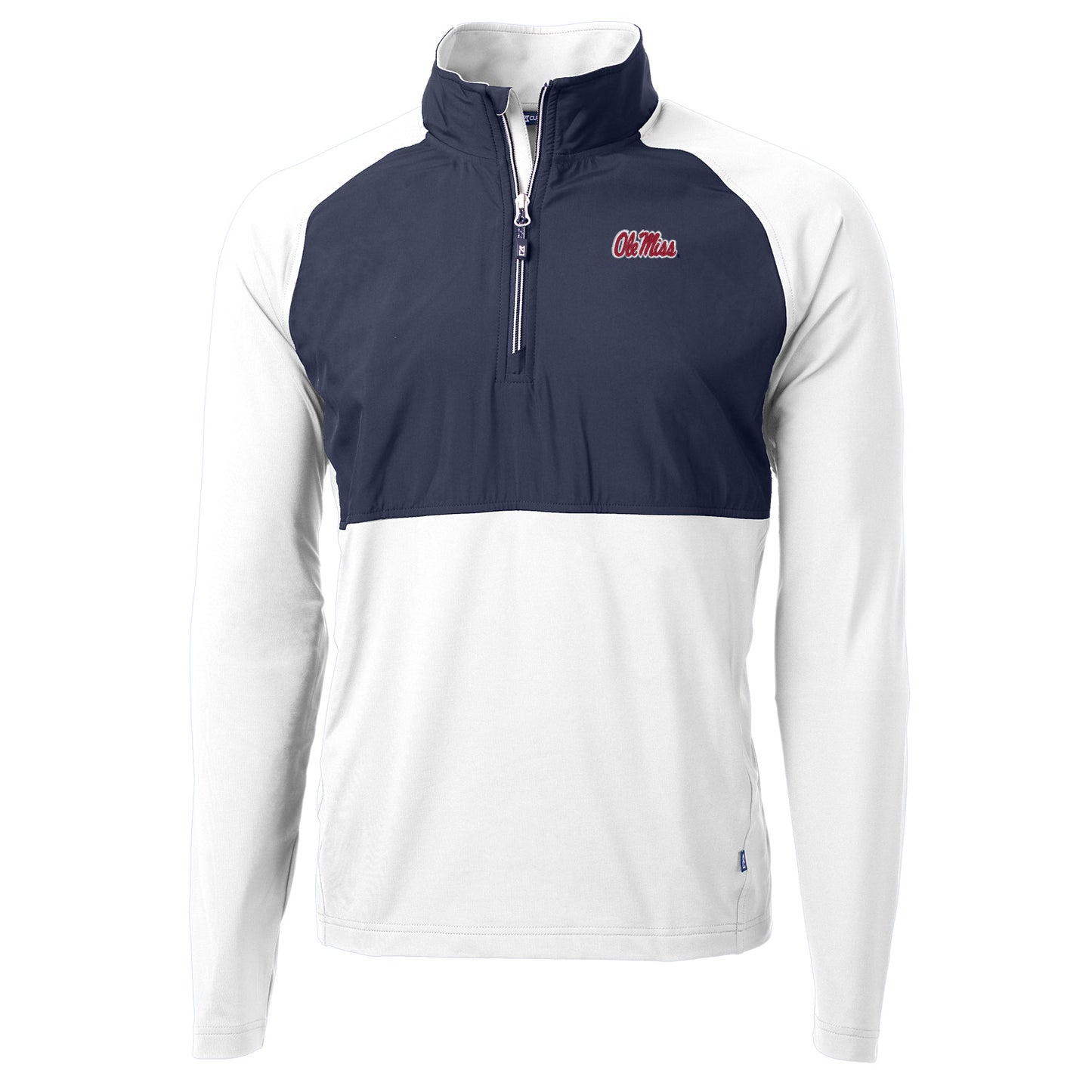 Ole Miss White/Navy Quarter Zip