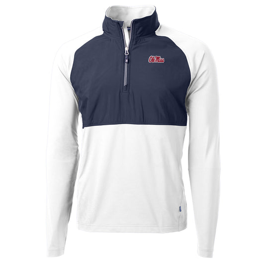 Ole Miss White/Navy Quarter Zip