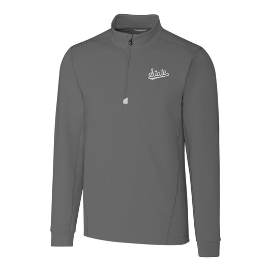 State Script Grey Quarter Zip