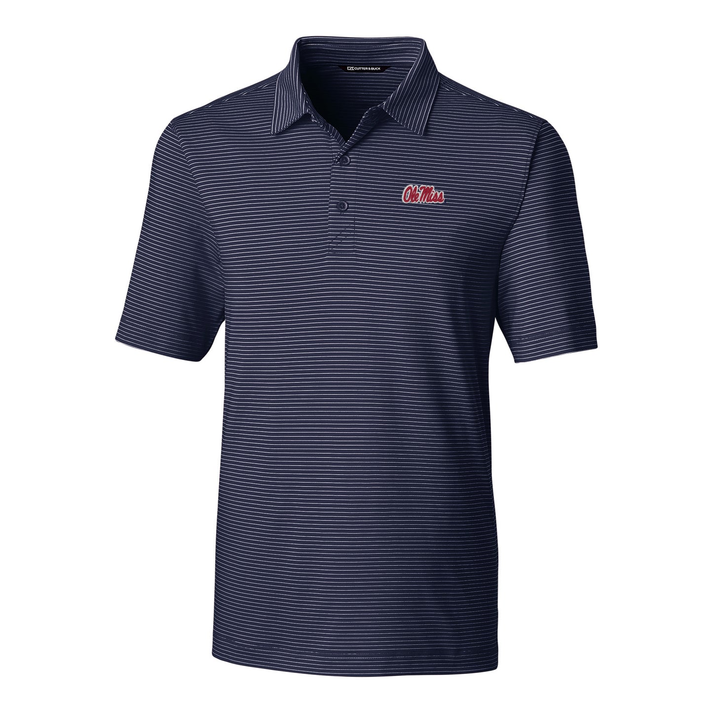 Ole Miss Navy Pencil Stripe Polo