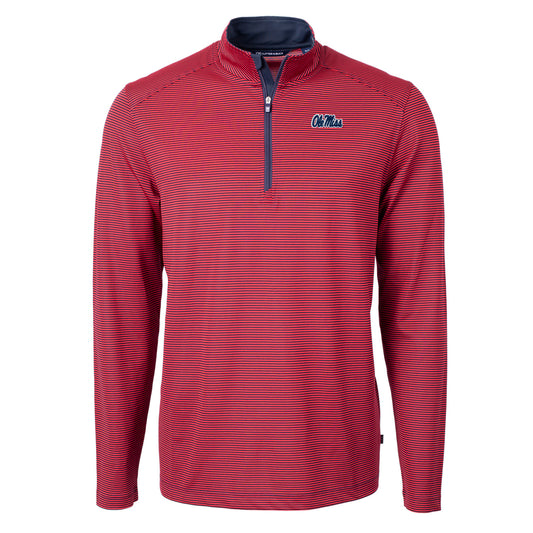 Ole Miss Navy/Red Stripe Quarter Zip