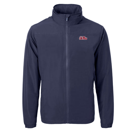 Ole Miss Navy Charter Full Zip Rain Jacket