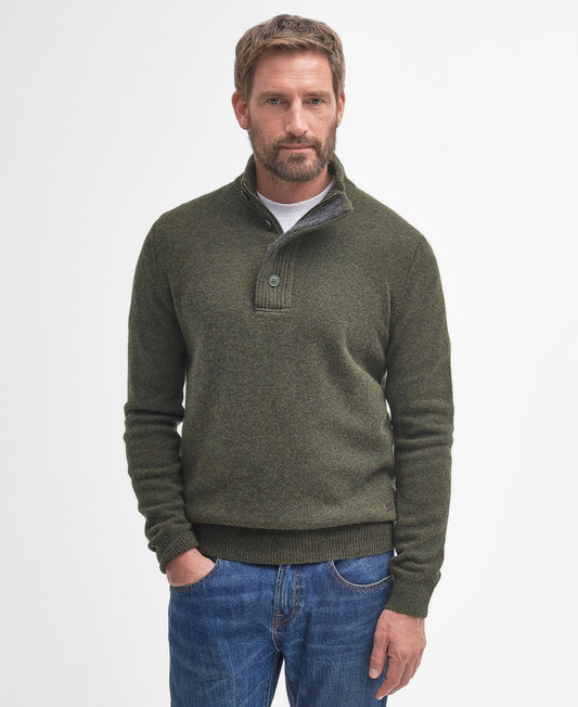 Barbour Essential Patch Half Zip Knitted Jumper