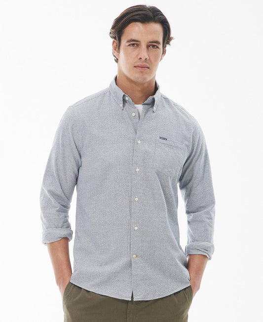 Turner Tailored Houndstooth Navy Button-up