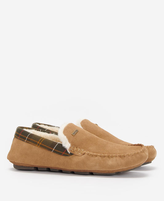 Barbour Monty Slippers - Camel Suede