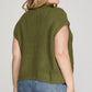 Curvy Mock Neck Olive Sweater