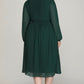 Curvy Pleated Midi Dress