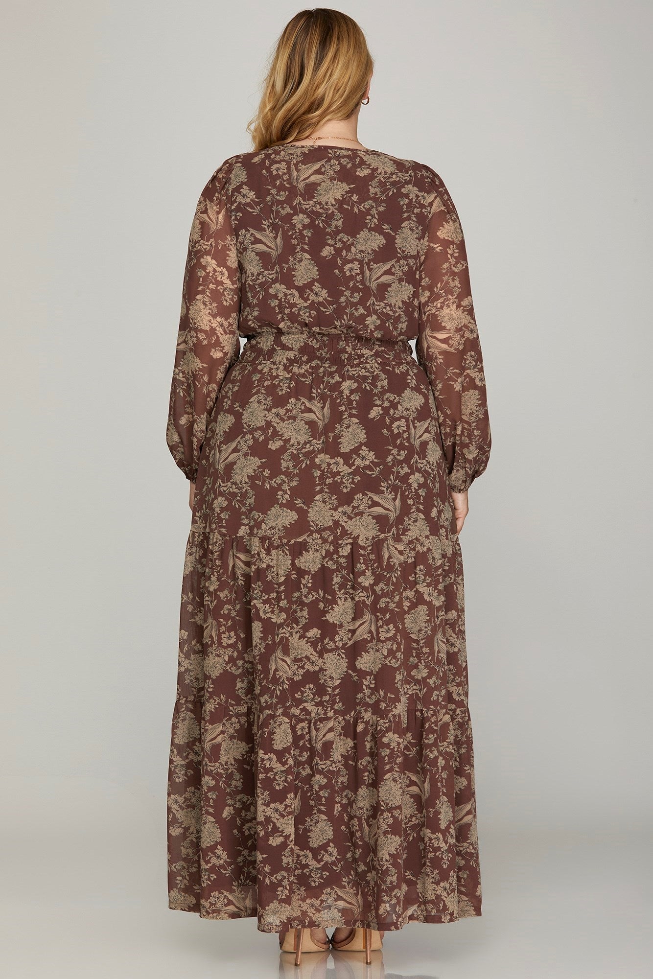 Curvy Fall Brown Maxi