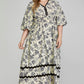 Curvy Bubble Sleeve Midi Dress