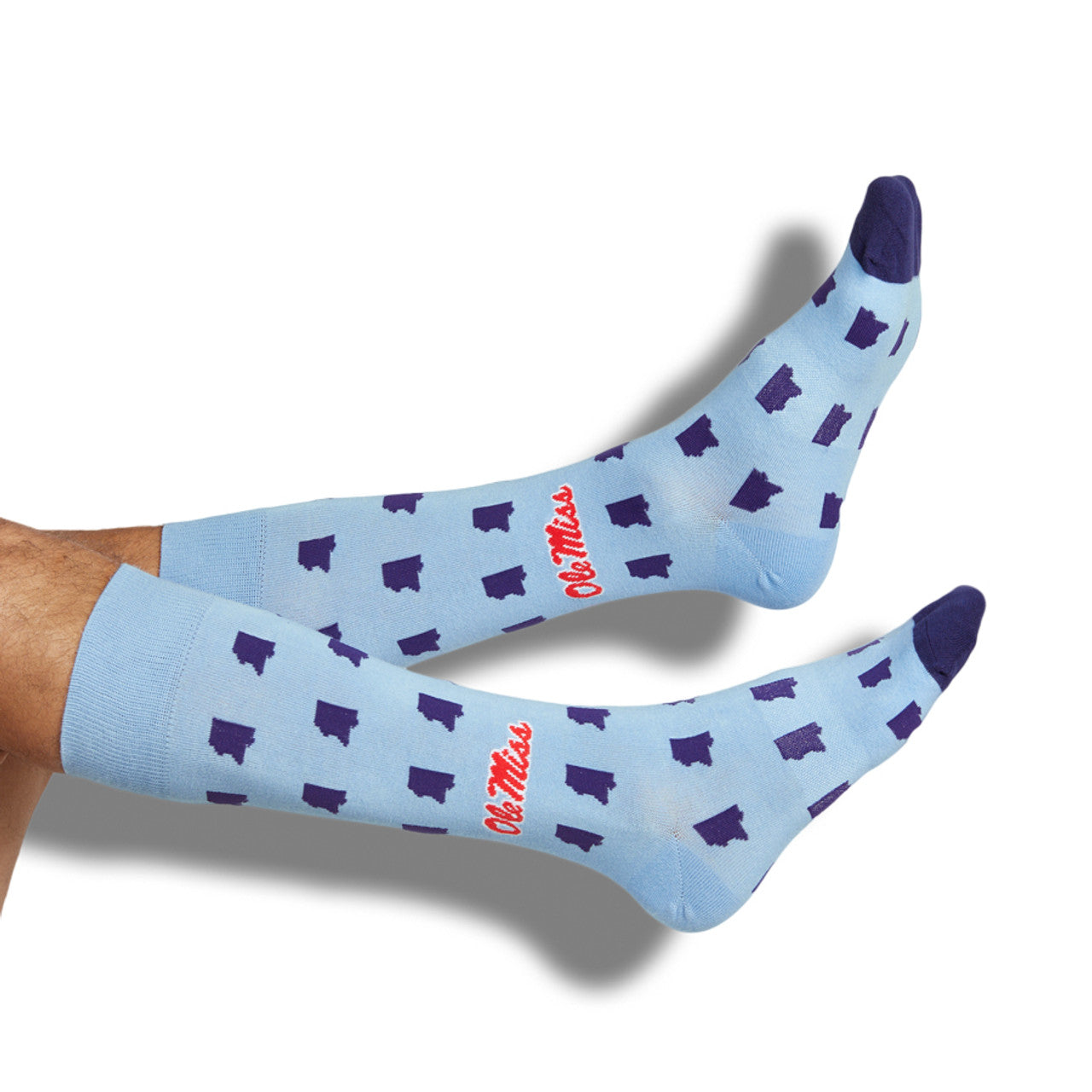 Ole Miss Powder State Dress Sock