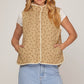 Taupe Floral Vest