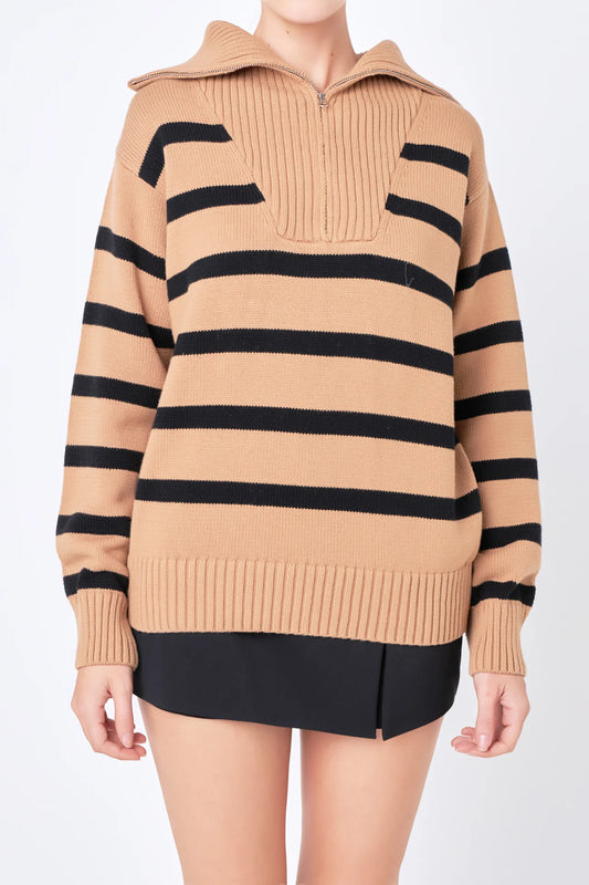 Striped Knit Pullover