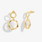Solaria Baroque Pearl Double Hoop Earrings